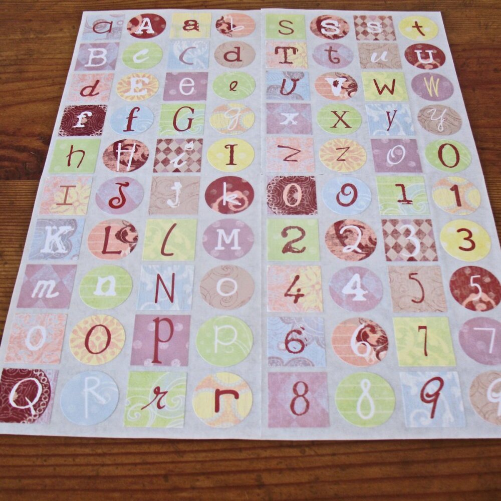 Creative Memories Mini ABC Monograms Stickers - ~Pastel~Earthy ~NIP
